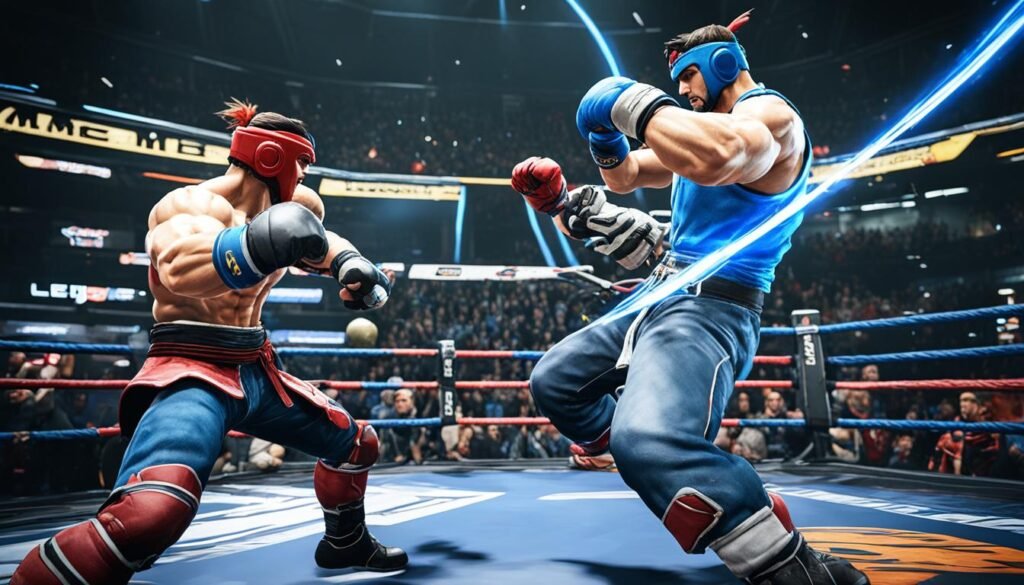 3D fighting game mechanics