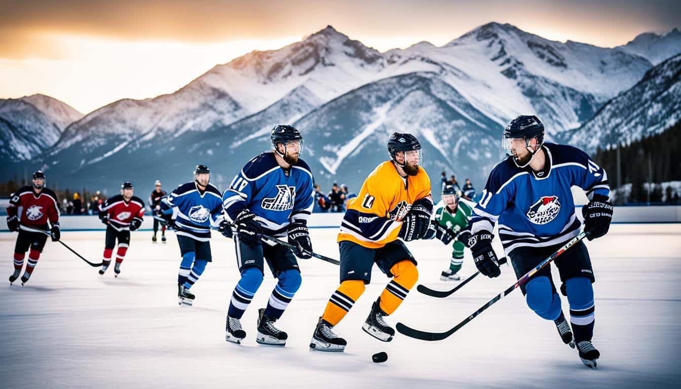 Playing Ice Hockey Outdoors