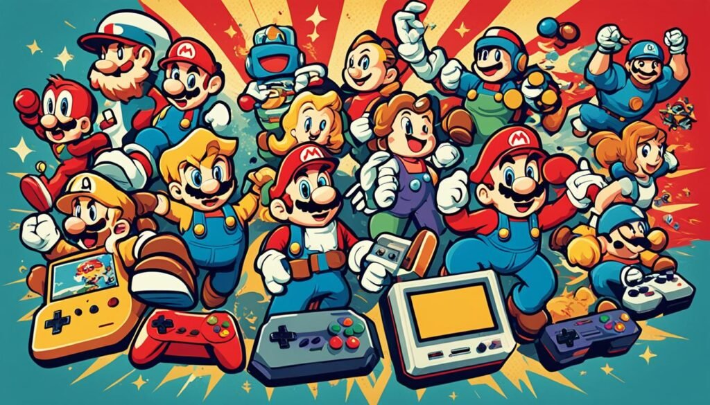 Vintage gaming characters